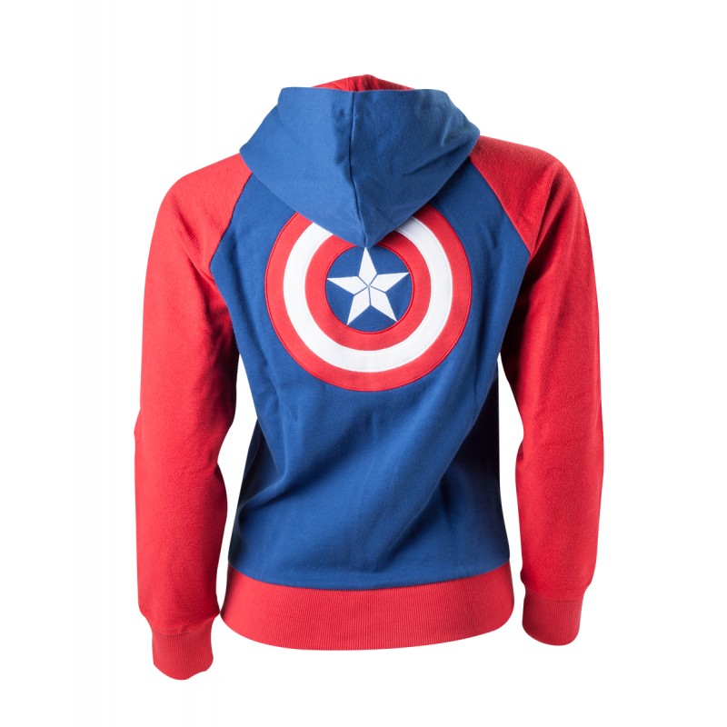 carbón arena Pence Sudadera con capucha Captain America Marvel - Mujer